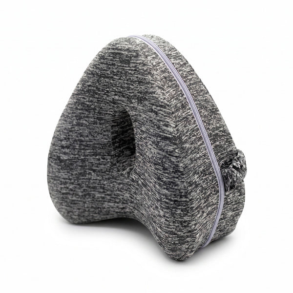 Ergonomic Heart-Shaped Knee Pillow for Side Sleepers - Grey