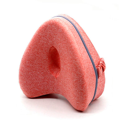 Ergonomic Heart-Shaped Knee Pillow for Side Sleepers - Pink